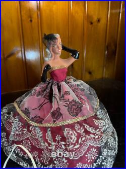 Vtg Lady Half Doll Lamp Art Deco Marilyn Monroe table lamp Glowing Dress