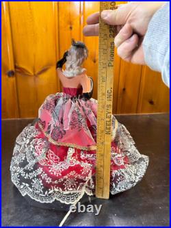 Vtg Lady Half Doll Lamp Art Deco Marilyn Monroe table lamp Glowing Dress