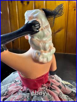 Vtg Lady Half Doll Lamp Art Deco Marilyn Monroe table lamp Glowing Dress