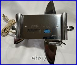 Vtg Sarsaparilla Art Deco Chrome Airplane Lamp Frosted Glass Excellent Cond