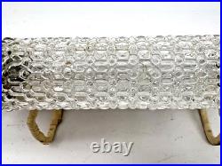 Vtg Skyscraper Torpedo Bullet Clear Glass 2 Table Lamp Headboard Boudoir Vanity