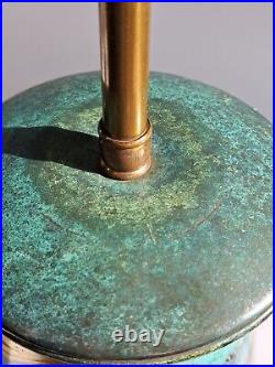 WMF Ikora Paul Haustein 1930 Art Deco Inlaid Patinaed Brass Table Lamp 27