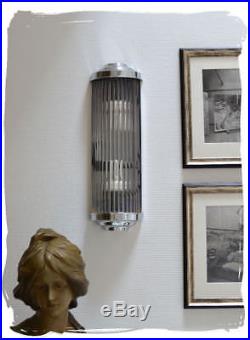 Wall Lamp Bauhaus Lamp Art Deco Wall Lamp Cinema Light Glass Rods Chrome