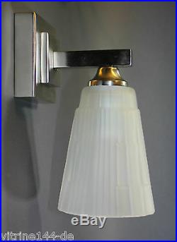 Wandlampe Art Deco BAUHAUS Design Leuchte Ausladung 12cm silber vernickelt