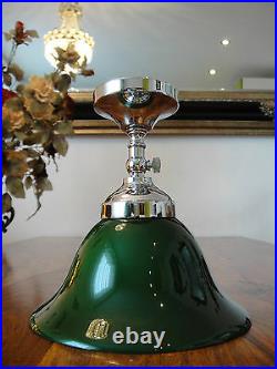 Wandlampe Jugendstil Deckenlampe Silber Antik Bankerlampe Glas Art déco Grün NEU