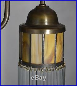 Wandlampe Lampe Wandleuchter Messing Glas Art Deco Jugendstil Glamour Antik