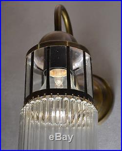 Wandlampe Messing Wandleuchter Glas Jugendstil Lampe Art Deco Glamour Antik