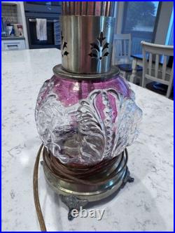 Waterfall Lamps Crystal Prisms Hollywood Regency Art Deco 1940's RARE Set Of 2