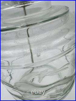 Wilhelm Hunt Diederich Art Deco Lamp Etched Nude Man With Dogs Hunting