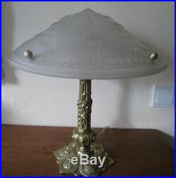 Wonderful French Art Deco Table Lamp 1925 Signed E. Viarmé France