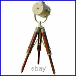 Wooden Tripod Floor Lamp Antique Nautical Home Decor Lighting Photographer's