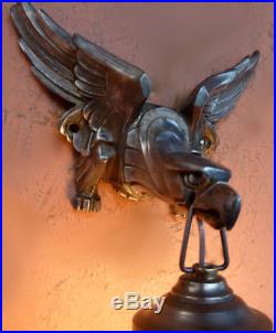 Wunderschöne Art-Deco-Wandlampe (Adler) um 1925 aus Frankreich