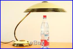 XXL Helo Tisch Lampe Messing Lese Leuchte Art Deco Design Objekt 30er 50er