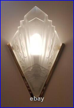 Xl Art Deco Murano Stil Wall light Lamp Wandlampe chrome Degue Style sconces