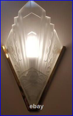 Xl Art Deco Murano Stil Wall light Lamp Wandlampe chrome Degue Style sconces