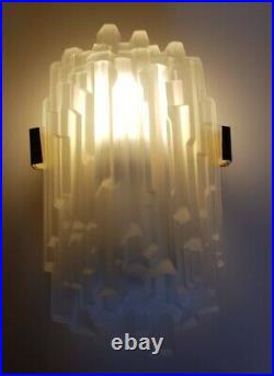 Xl Ice Glass Art Deco Murano Stil Wall light Lamp Wandlampe sconces Eisglas