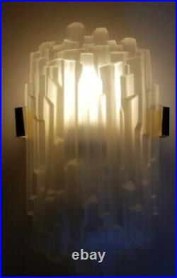 Xl Ice Glass Art Deco Murano Stil Wall light Lamp Wandlampe sconces Eisglas